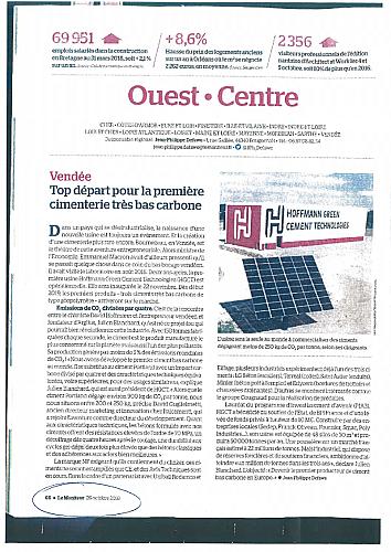 Le Moniteur — Cimenterie très bas carbone en Vendée — Ouest Réalisations