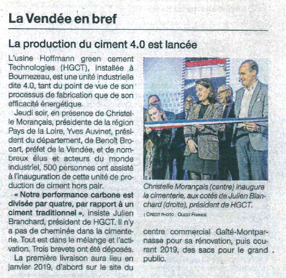 Inauguration de la cimenterie HGCT